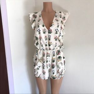 Sugarlips Floral Ruffle Romper